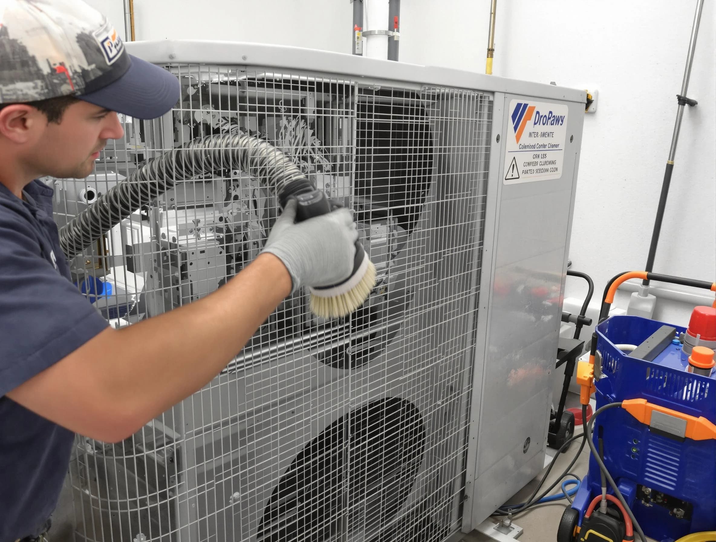 Woburn Air Duct Cleaning specialist performing precision AC coil cleaning for improved system performance in Woburn