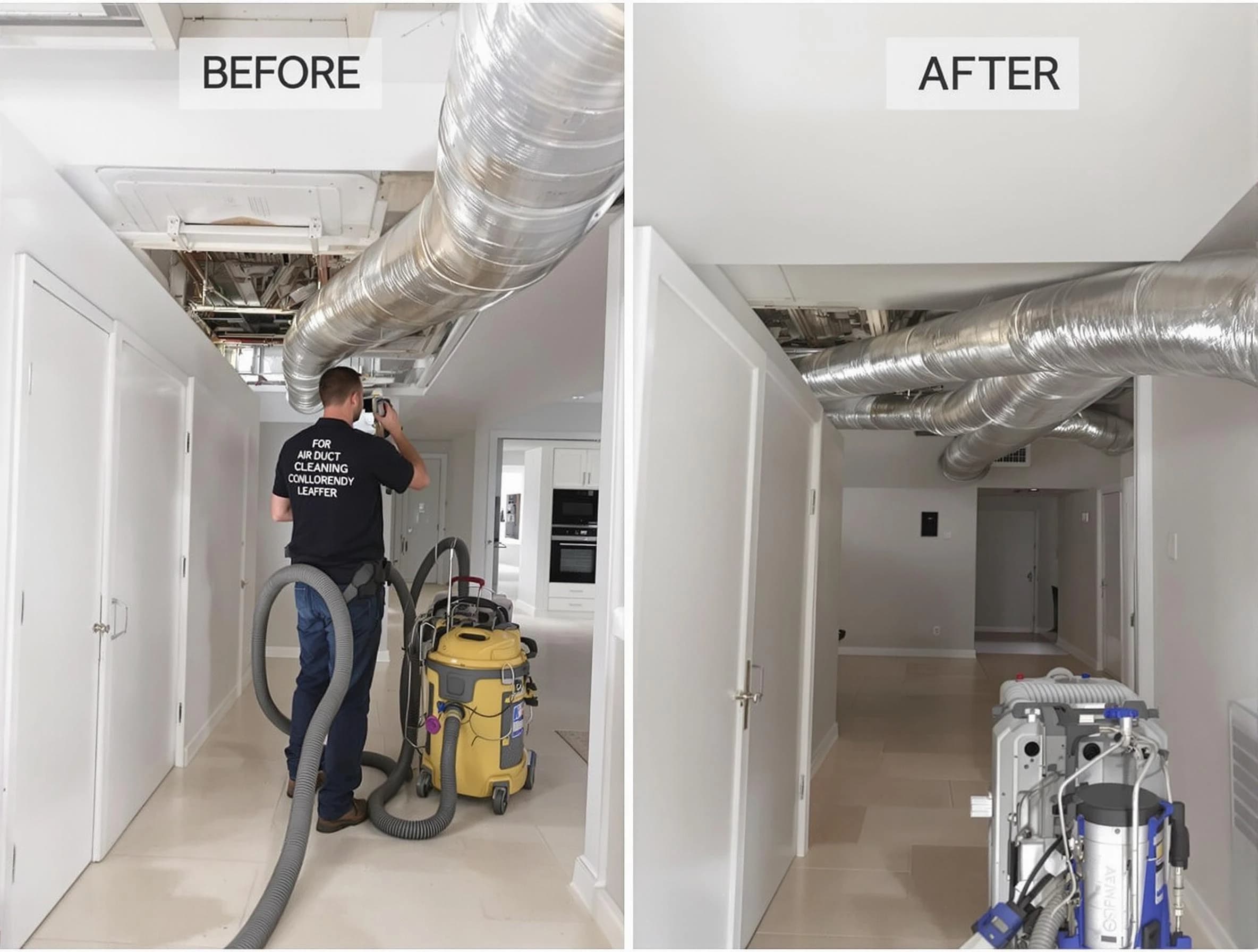 Woburn Air Duct Cleaning professional performing thorough air duct cleaning in Woburn