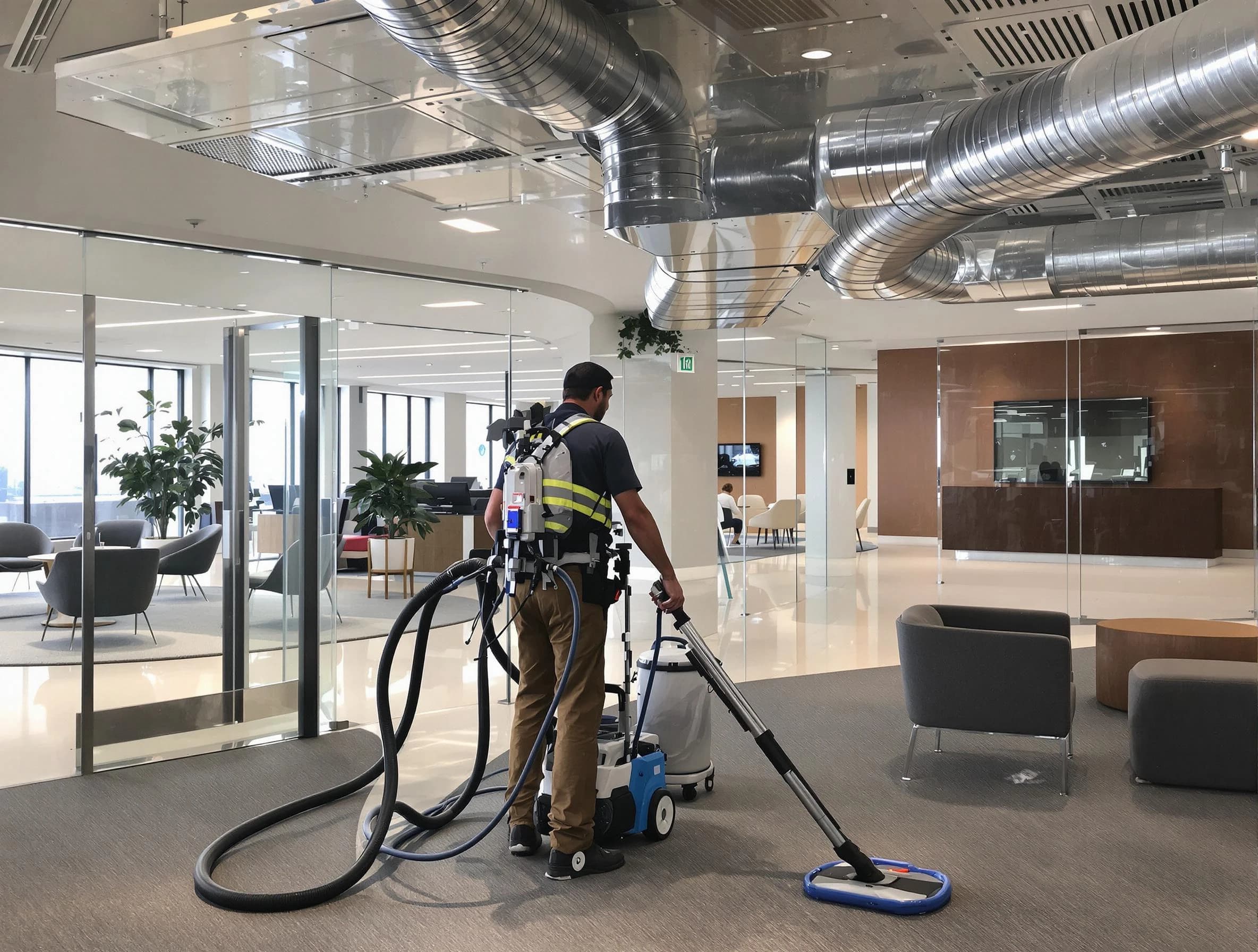 Commercial duct cleaning service by Woburn Air Duct Cleaning in Woburn