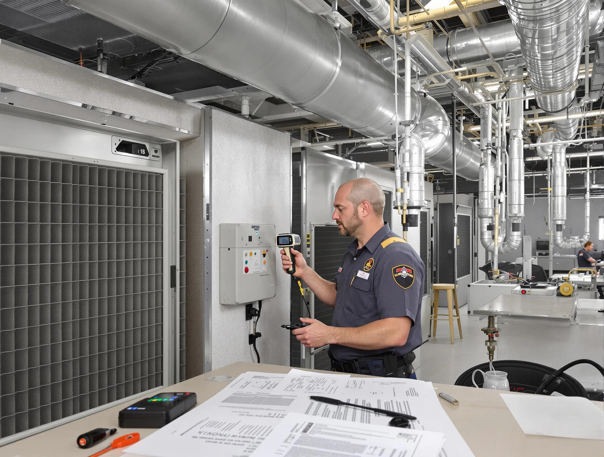 Professional filter system inspection by Woburn Air Duct Cleaning in Woburn