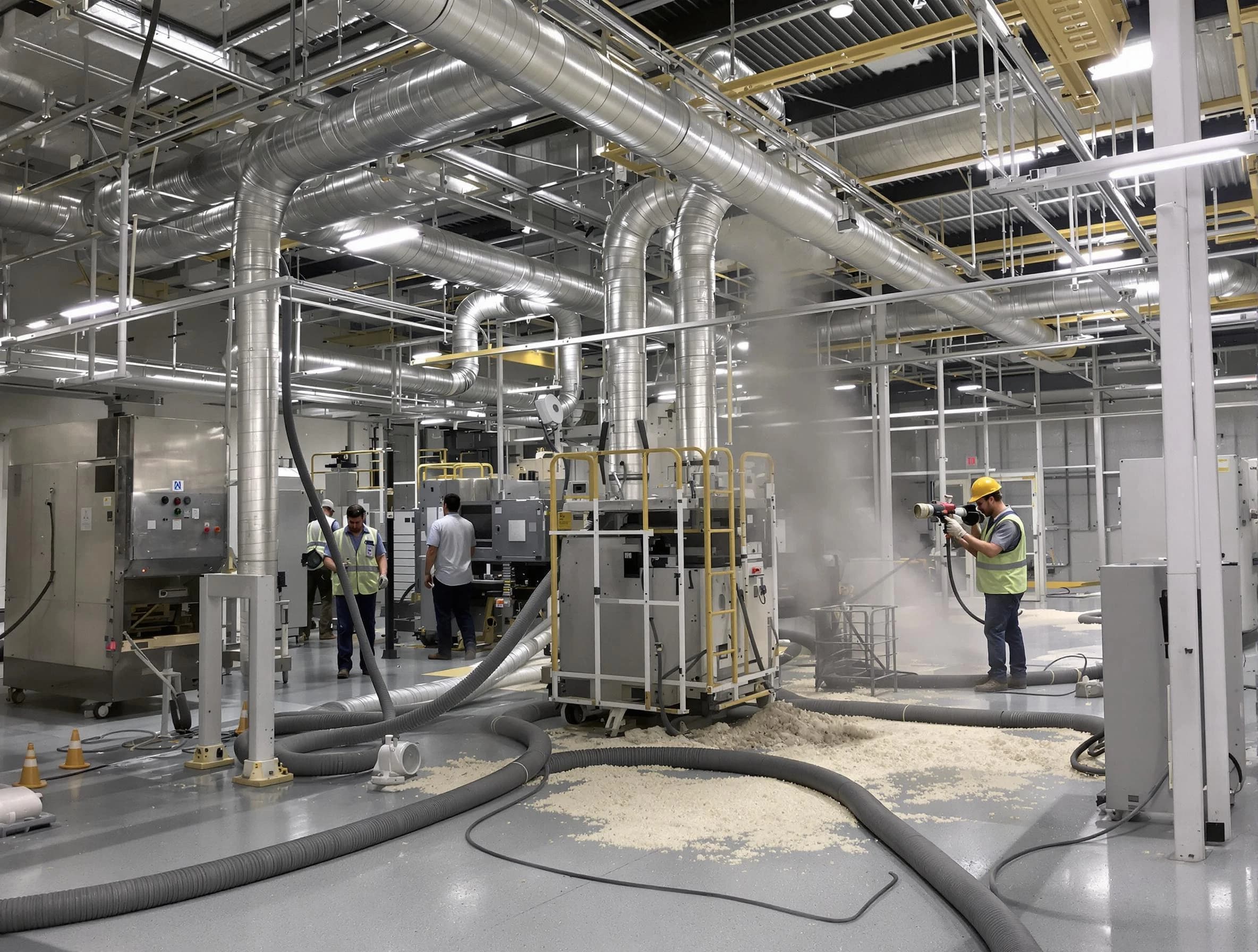 Heavy-duty industrial duct cleaning by Woburn Air Duct Cleaning in Woburn