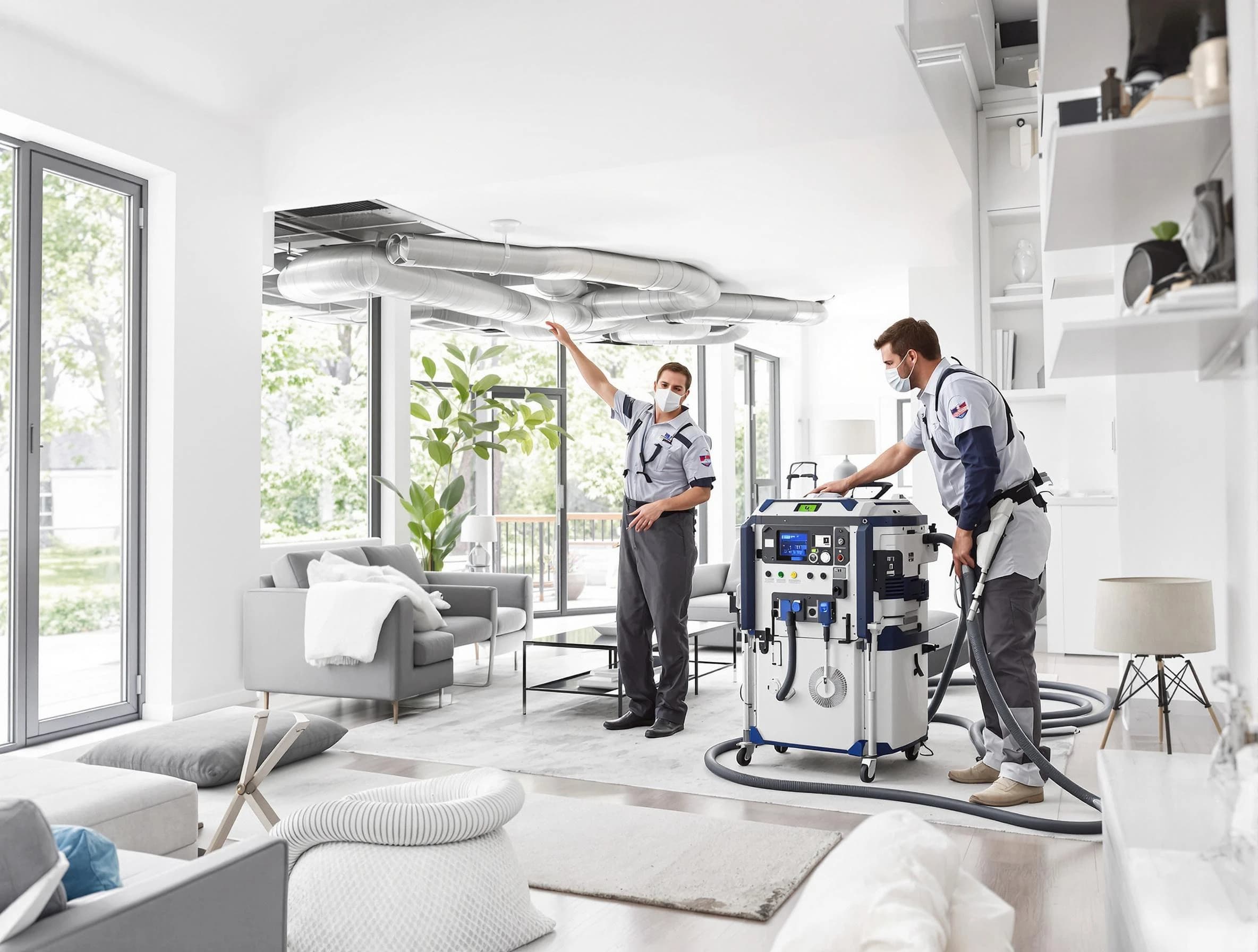 Woburn Air Duct Cleaning professional conducting pure air duct cleaning with state-of-the-art equipment in Woburn