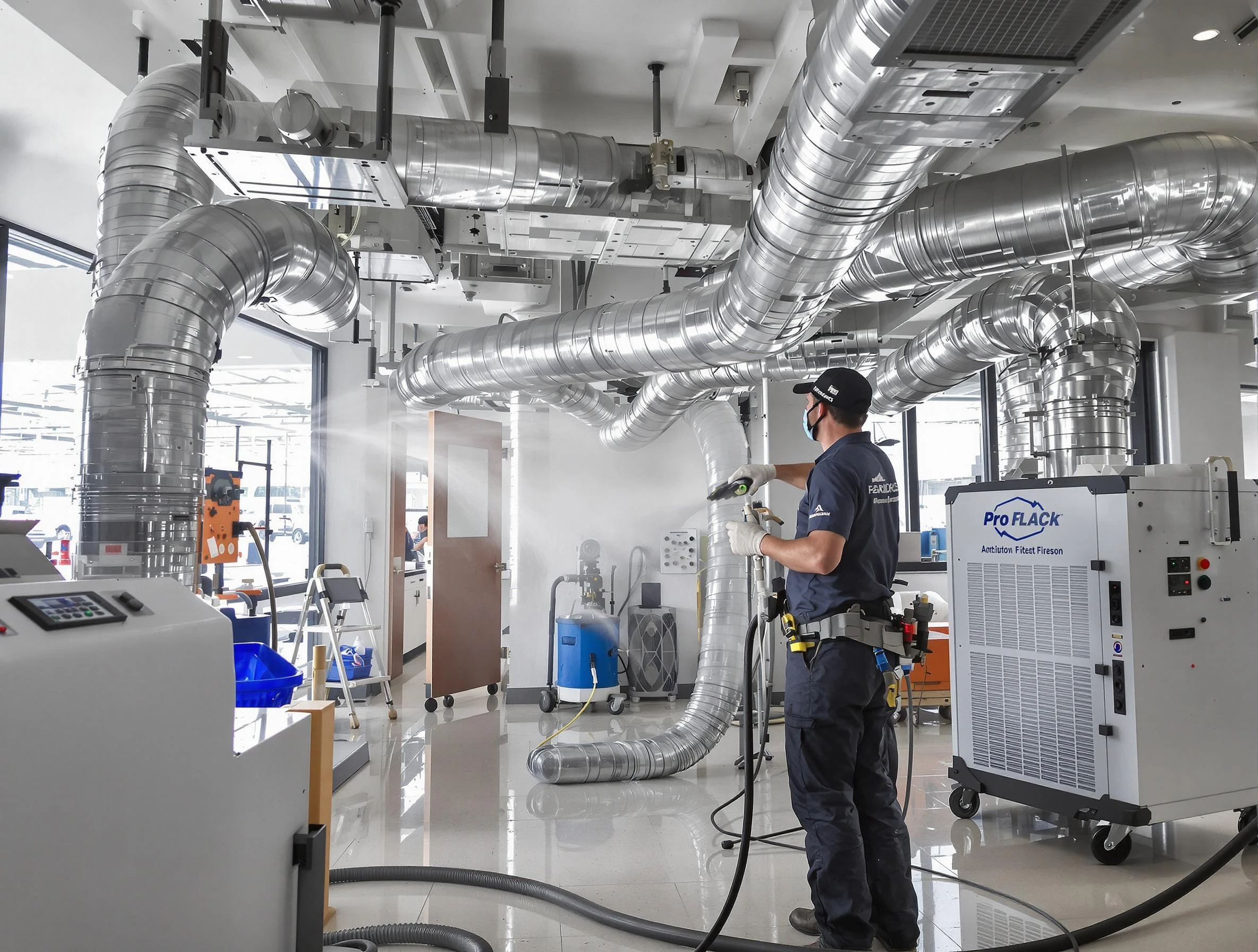 Negative Pressure Air Duct Cleaning in Woburn