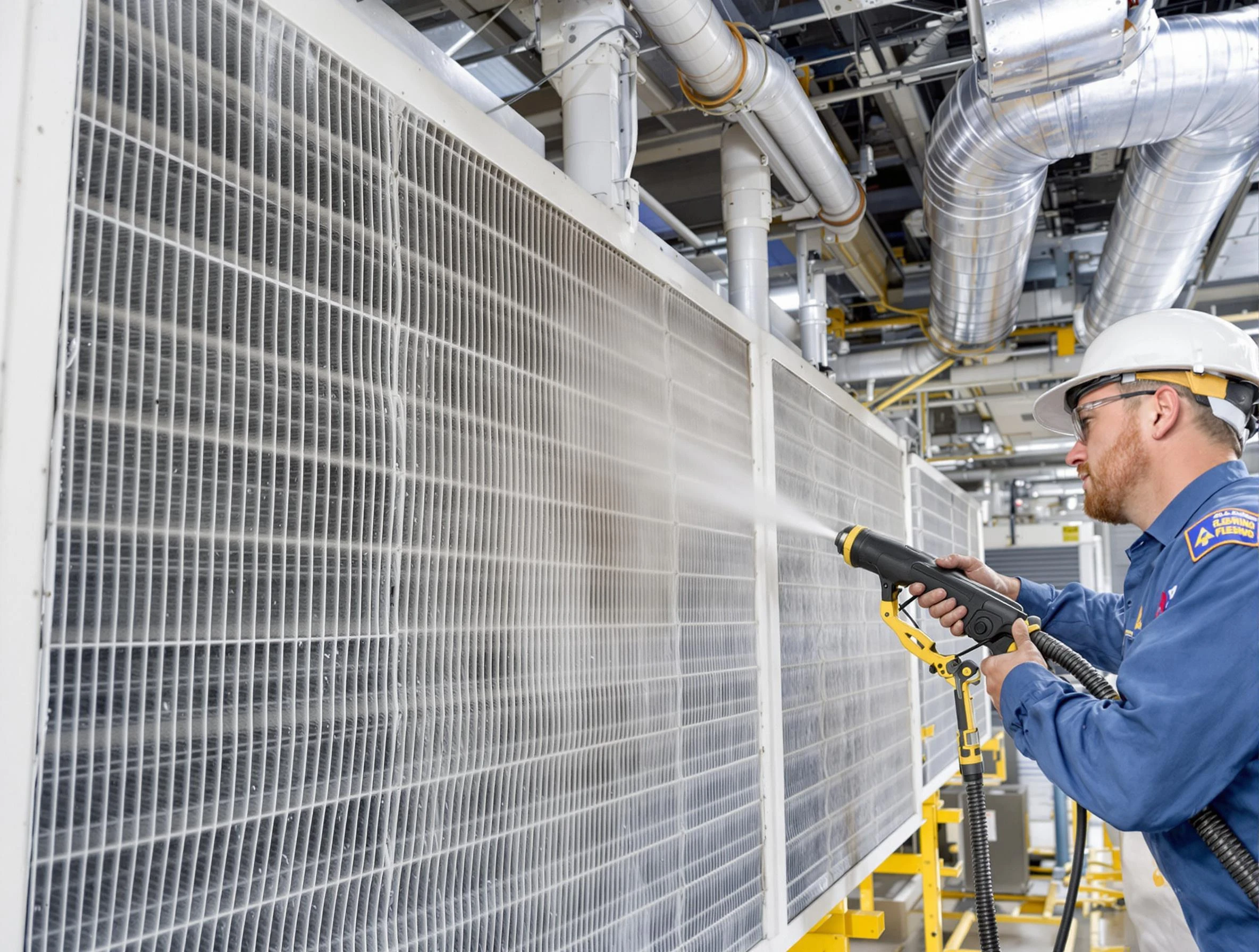 Professional commercial coil cleaning by Woburn Air Duct Cleaning in Woburn